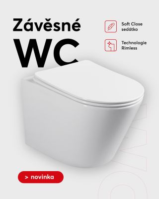 Naše nabídka se rozrůstá, a to konkrétně o Závěsné WC 3.0 Rimless - bílé keramické závěsné WC s technologií Rimless -...